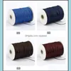 Cord Wire 20 Colors 1Mm 200Yards/Volume Waxed Cotton Cords For Wax Jewelry Making Diy Bead String Bracelet Sewing Leather Necklace Otsam
