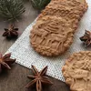 Bakeware jul trä rullande stift prägling bakning kakor kex fondant kaka deg mönstrad rull droppe vIP stift konditorivaror