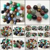 Arts And Crafts Natural Stone Ball Rose Quartz Lapis Lazi Turquoise Opal Crystal Pendant Charms Diy For Necklace Earrings Jewelry Ma Dhrje