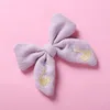 Baby New Sweet Bow Hairpins Ribbon Solid Color Bowknot Hair Clips For Girls Farterfly Barrettes Clip Kids Hair Accessories 1407