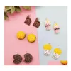 Charmes 10 Pcs Diy Résine Popcorn Chocolat Hamburger Kawaii 3D Simated Alimentaire Pendentifs Artisanat Décoration Bijoux Boucle D'oreille Accessoire Drop D Dhuoa