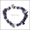 Strands de miçangas mticolor Bracelets de miçangas naturais de pedra quebrada para mulheres curando o quartzo de cristal de pulseira
