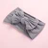 Baby Girls Stirnband Big Bow Ribbon Binde Haar Band Kinder Verstellbarer Kopf Wrap Turban Säuglingshaarzubehör Neugeborene Foto Requisiten 1414