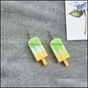 Charm Cute Simation Popsicle For Women Summer Cool Threecolor Ice Cream Student Earrings Gift Drop Delivery Jewelry Otops