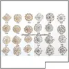 Pins Brooches Pins Jewelry 24Pcs Clear Crystal Rhinestones Women Bridal Gold Brooch For Diy Wedding Bouquet Kits Drop Delivery 2021 Dh9Lo