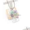 Pendentif Colliers 7 Chakra Arbre De Vie Quartz Collier Mticolor Femmes Arc-En-Pierre Naturelle En Cuir Corde Chaîne Pour Dames Mode J Dhgzv