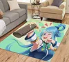 Carpetes Cartoon Girl Anime Series Door Mat Floor Anti-Slip Quarto Banheiro DecorationCarpets DecorationCetes