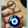 Porte-clés Longes Mode Lucky Turc Grec Blue Eye Porte-clés Charme Pendentif Cadeau Fit Bijoux DIY Porte-clés De Voiture Porte-Anneau Acc Dh0GF