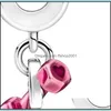 SIER SIER DUMBBELLS HEARTS PINK FINASEL DANGLE CHARM BEADS BEADS للنساء المجوهرات التي تصنع 2240 T2 DROND DELAND DHA4D