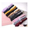 Party Favor Sports Face Mask Hairbands With Button Knit Solid Color Ear Protect Pannband Gym Yoga Hårband för kvinnor Hår Accesso DH4SL