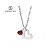 Pendant Necklaces Stainless Steel Constellations Birthstone Heart Necklace For Women Girls 18 Fashion Jewelry Gift With Box Drop Del Dhu7V