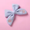 Baby New Sweet Bow Hairpins Ribbon Solid Color Bowknot Hair Clips For Girls Farterfly Barrettes Clip Kids Hair Accessories 1407