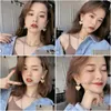 Dangle Chandelier Fashion Jewelry S925 Sier Needle Heart Earrings Concave Convex Fangle Stud Drop Delivery Dh7Oa