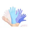 Disposable Gloves 100Pcs Rubber Latex Food Beverage Thicker Durable Household Cleaning Experimental Glove Guanti Gant Drop Delivery Dhlv5