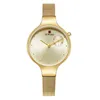 Relógios de pulso 2023 Ladies Gold Wrist Watch Fashion Fashion elegante pequeno relógio de quartzo feminino Relógios Top Top Dress Relogio