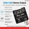 Mini Stereo-versterker ZK-152 Bluetooth-compatibele digitale power board 9-24V 2.0 Channel 15W Toevoegen 15W