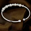 Bangangle Full Silver Armband Female Simple Pärla Gindade handring Temperament Smycken Kvinnor Bangles