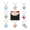 Pendant Necklaces We Love You Mom Necklace Ever Glass Heart Shape Pendants Sier Chains For Women Mama Mothers Day Fashion Jewelry Gi Dhlqa