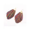 Dangle Chandelier Fashion Jewelry Thread Tassel Earrings Candy Color Drop Delivery Dhojp