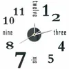 壁時計リビングルームのためのアクリルDIYデジタル時計モダンなデザイン装飾家の装飾自己接着ミラーステッカー