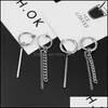 Hoop Huggie Hie The Punk Chain Boucles d'oreilles Hiphop Rock Géométrique Stud Balancement Drop Bijoux Cadeaux 3578 Q2 Livraison Dhyih