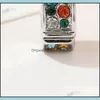 Серебряная накрытая серельская браслет Colourf Crystal Charms Stopper Beads Spacer Элегантные зажимные замки бусинки подходят для европейских браслетов из брака