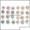 Pins Brooches Pins Jewelry 24Pcs Clear Crystal Rhinestones Women Bridal Gold Brooch For Diy Wedding Bouquet Kits Drop Delivery 2021 Dh9Lo