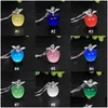 Pendant Necklaces High Quality Cute Mini Apple 9 Color Opal Moonstone Fruit Shape Charm Waterwave Chains For Women Fashion Jewelry D Dhigd