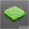 Storage Boxes Bins Aa/Aaa Battery Holder Case Transparent Plastic Box For 14500 10440 Batteries Organizer Container Xbjk2105 Drop Dheim