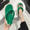 Slippers Women's Korean Simple Style Round Head Split Toe Open Muffin Thick Bottom Flat Heel Fashion Sandals And SlippersSlippers