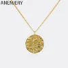 Pendant Necklaces Silver Color Coin Necklace For Women Men Angel Clavicle Chain JewelryPendant Elle22