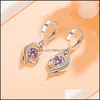 Hoop Huggie Hie Sier Earring Elegantie Double harten voor vrouwen Wedding Gift Lady Girl Fashion Jewelry 3577 Q2 drop levering oorbellen Dhvdj