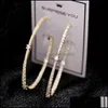 Hoop Huggie Vecalon Grandi orecchini oro / argento Colore per le donne Big Circle Wedding Jewelry Accessori per feste 3658 Q2 Drop Delivery Dhtwv