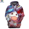 Sweats à capuche pour hommes Sweats SONSPEE Pollo Poro League Of Legends Cute Pet Anime Hoodie Garçons Fille Vêtements Hommes Femmes Streetwear Pull