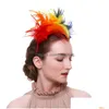 Party Favor Femme Plume Cheveux Hoop Mariée Head Band Réutilisable Chapeau Formel Chapeaux Opp Package Avec Haute Qualité 14Dx J1 Drop Livraison Dhlqi