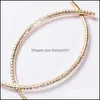 Charm Party Fashion Round Hoop Big Earrings Dirched Circy Crystal arring Elegant Simple Simpled Sier Golden 2244 Q2 Drop Delive Dhrle