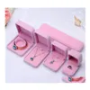 Jewelry Boxes Fashion Pink Creamywhite Veet Ring Earrings Pendant Necklace Bracelet Bangle Classic Show Luxury Octagonal Gift Case D Ote3P