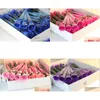 Rode decoratieve bloemen kransen aankomen roze rooskleurige blauw paarse zeep roze bloem bad body romantische bloemblaadjes bruiloft decoratie drop del dhosd