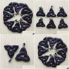 Pendant Necklaces Fashion Blue Sand Stone Hollow Triangle Shape Pendants For Jewelry Accessories Making 8Pcs/Lot Wholesale Drop Deliv Dhuwt