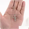 Medallones Moda Luminoso Bl Cabeza Colgante Collares Para Mujeres Resplandor En La Oscuridad Jaula de Piedra Cadenas Sier Abiertas Joyería Bk Drop Delivery Pe Dhluj