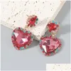 Серьги для люстры Pai Manfi Fashion Metal Heartshaped Слаза стеклянный женский женский