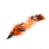 猫のおもちゃ10pcs/lot feather wand wand kitten teaser turkeyインタラクティブスティックトイワイヤーチェーザー交換