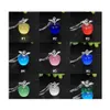 Pendant Necklaces High Quality Cute Mini Apple 9 Color Opal Moonstone Fruit Shape Charm Waterwave Chains For Women Fashion Jewelry D Dhigd