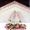 زهور الزهور الزهور أكاليل 2pcs/لوت التصميم الأصلي الزفاف زهرة الزفاف جدار الوردة الاصطناعية الكوبية الفاوانيا مزيج الخلفية الحفلة المنزل ديكور.