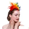 Party Favor Femme Plume Cheveux Hoop Mariée Head Band Réutilisable Chapeau Formel Chapeaux Opp Package Avec Haute Qualité 14Dx J1 Drop Livraison Dhlqi