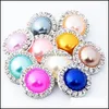 CLASPS HOOKS Mix Colors Rhinestone 18mm Pearl Snap Button Wholesale Charm Ginger Snaps smycken DIY Making 82C3 Drop Delivery Findi Dhedb