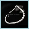 Zestawy biżuterii ślubnej luksusowa sztuczna perła panna młoda fałszywe sztuczne koraliki łańcuchy Naszyjki Bransoletka dla kobiet zaręczyny upuść OTG4A