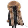 Women's Fur & Faux Real Coat Winter Jacket Big Natural Raccoon Collar Hood Women Long Parka Waterproof Thick Warm LinerWomen's Women'sWomen'