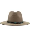 Sombreros de ala ancha 2023, sombrero de Panamá sencillo para mujer, sol de verano para hombres, sombrero de playa de paja para chica, gorra de protección UV, sombrero para mujer