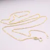 Chaînes Au750 véritable chaîne en or jaune 18 carats collier pour femmes femme 0.9mm singapour lien collier ras du cou 18''L cadeau Gord22